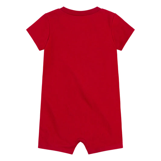 JORDAN JUMPMAN INFANTS ROMPER (RED SIZE NB-9M)