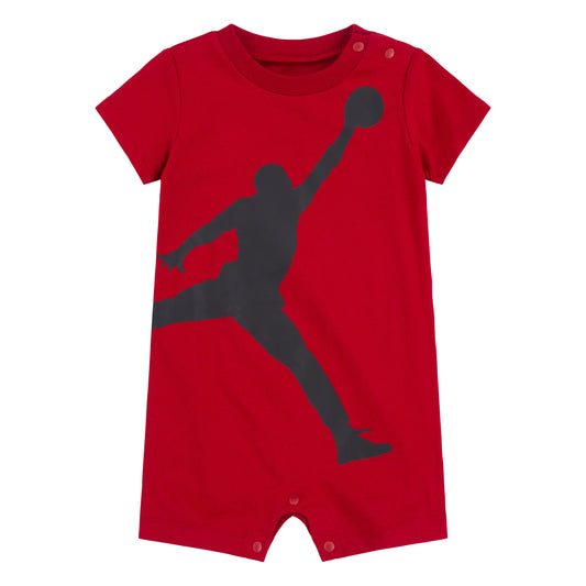 JORDAN JUMPMAN INFANTS ROMPER (RED SIZE NB-9M)