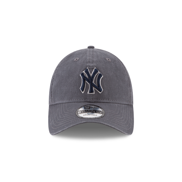 MEN'S NEW ERA MLB CORE CLASSIC 2 9TWENTY NEW YORK YANKEES GREY & BLACK STRAPBACK CAP