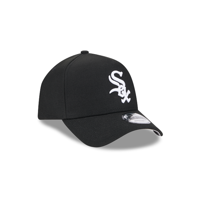 MEN'S NEW ERA MLB 9FORTY A-FRAME CHICAGO WHITE SOX BLACK & WHITE SNAPBACK HAT