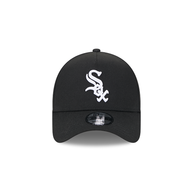 MEN'S NEW ERA MLB 9FORTY A-FRAME CHICAGO WHITE SOX BLACK & WHITE SNAPBACK HAT
