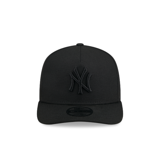 MEN'S NEW ERA MLB 9FIFTY A-FRAME NEW YORK YANKEES ALL BLACK SNAPBACK HAT
