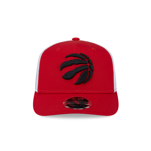 MEN'S NEW ERA NBA TORONTO RAPTORS 9SEVENTY STRETCH-SNAP TRUCKER RED & WHITE SNAPBACK HAT