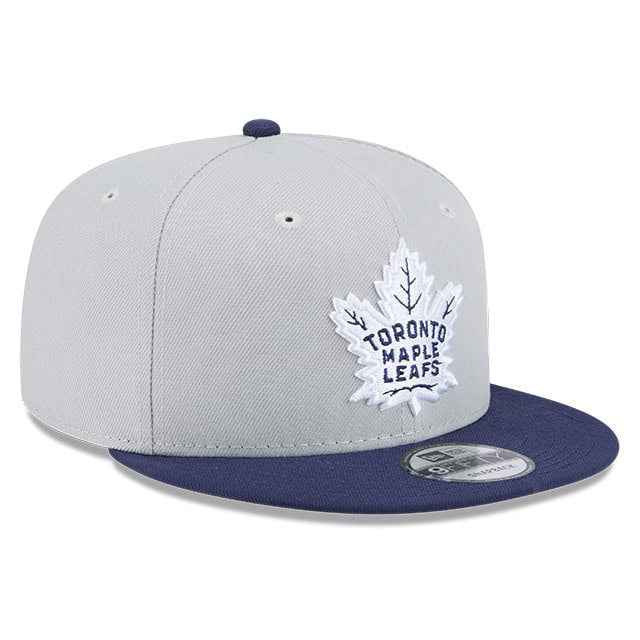 MEN'S NEW ERA NHL TORONTO MAPLE LEAFS 9FIFTY GREY & NAVY BLUE 2 TONE SNAPBACK HAT