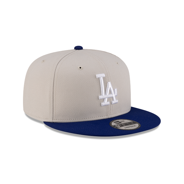 MEN'S NEW ERA MLB CHASE 9FIFTY LOS ANGELES DODGERS STONE GREY & ROYAL BLUE SNAPBACK HAT