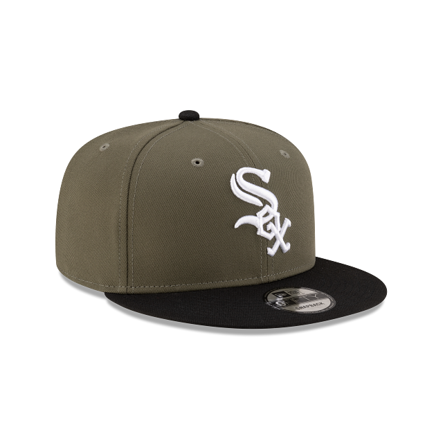 MEN'S NEW ERA MLB CHASE 9FIFTY CHICAGO WHITE SOX OLIVE GREEN & BLACK SNAPBACK HAT