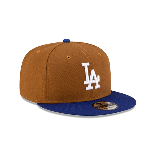 MEN'S NEW ERA MLB CHASE 9FIFTY LOS ANGELES DODGERS BROWN & ROYAL BLUE SNAPBACK HAT