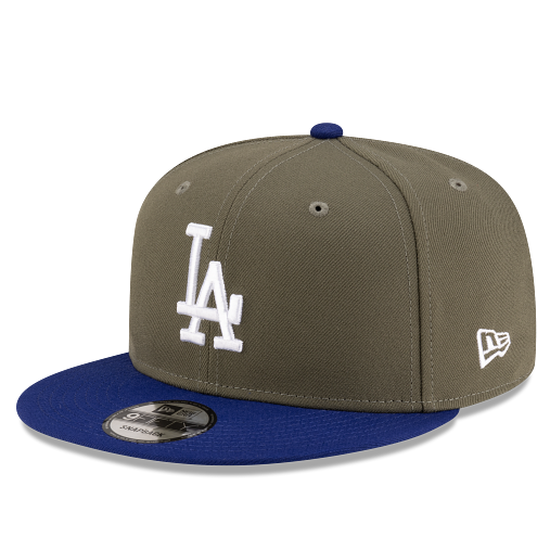MEN'S NEW ERA MLB CHASE 9FIFTY LOS ANGELES DODGERS OLIVE GREEN & ROYAL BLUE SNAPBACK HAT