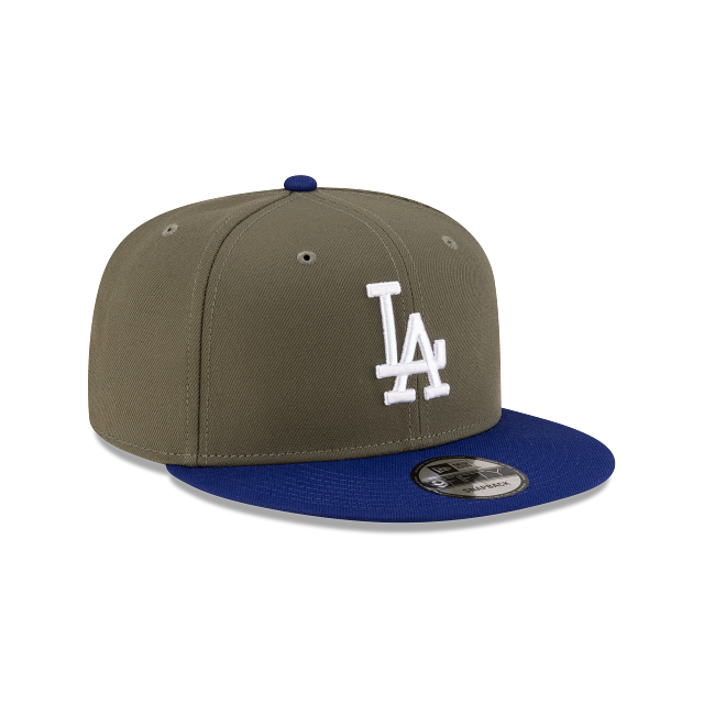 MEN'S NEW ERA MLB CHASE 9FIFTY LOS ANGELES DODGERS OLIVE GREEN & ROYAL BLUE SNAPBACK HAT