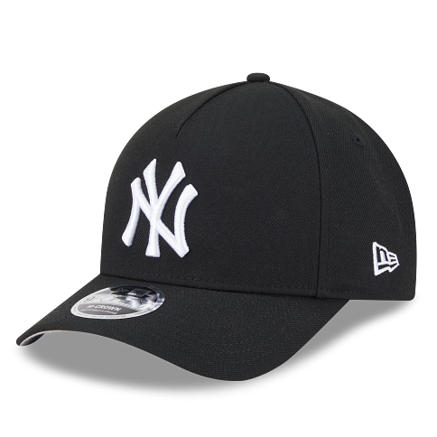 MEN'S NEW ERA MLB 9FORTY M-CROWN A-FRAME NEW YORK YANKEES BLACK & WHITE SNAPBACK HAT