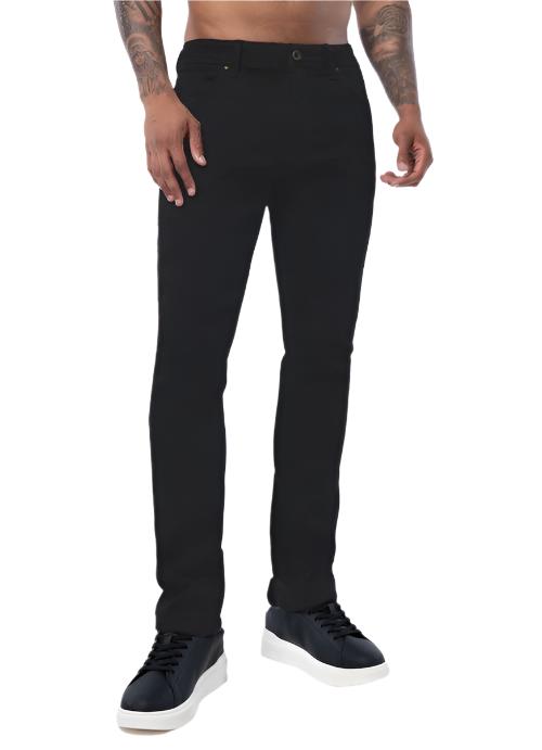 PARASUCO MEN'S JUSTIN FIT MEDIUM RISE DENIM SKINNY BLACK JEANS