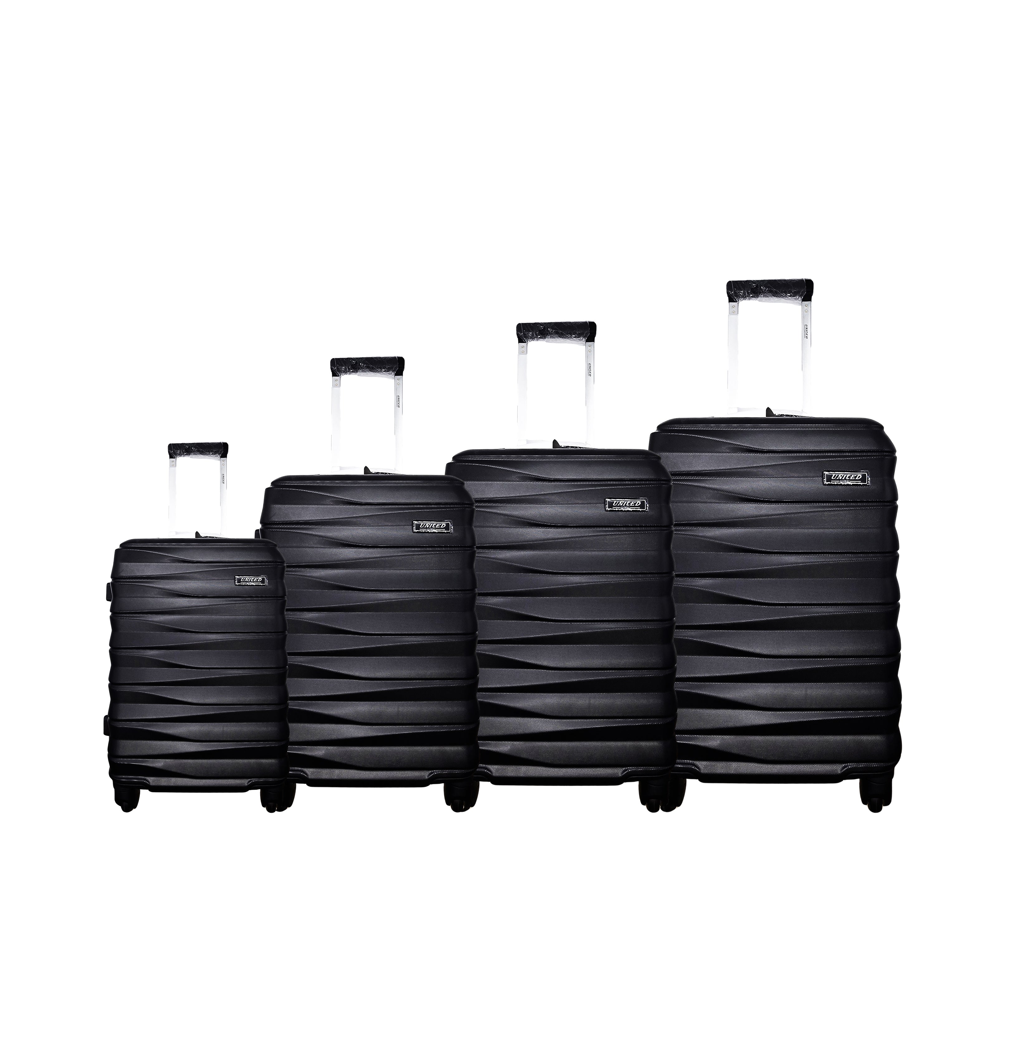 UNITED GLOBAL HARD COVER LIGHT WEIGHT LUGGAGES (BLACK)