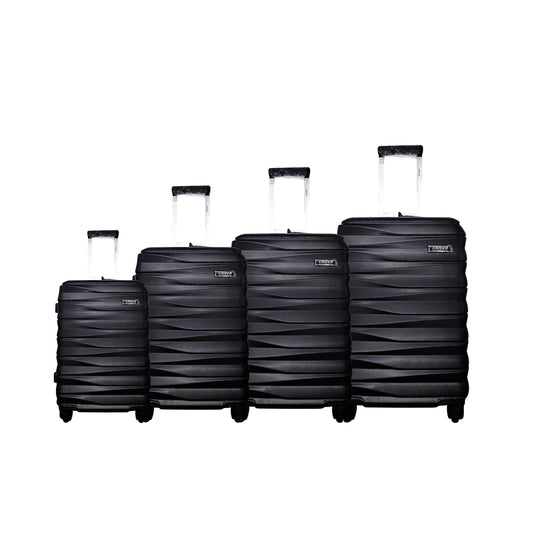 UNITED GLOBAL HARD COVER LIGHT WEIGHT LUGGAGES (BLACK)