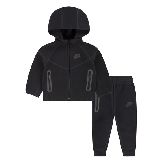NIKE INFANT SPORTSWEAR TECH FLEECE FULL-ZIP SET (BLACK SIZE 12M-24M)