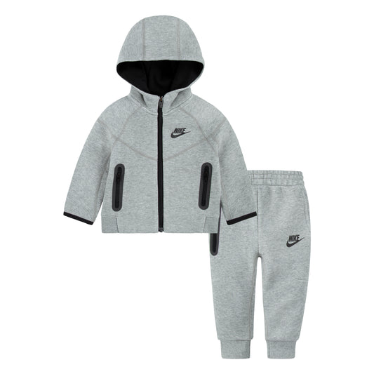 NIKE INFANT SPORTSWEAR TECH FLEECE FULL-ZIP SET (GREY SIZE 12M-24M)