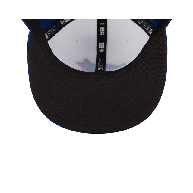 MEN'S NEW ERA MLB 59FIFTY CLASSIC TORONTO BLUE JAYS WHITE & ROYAL BLUE FITTED HAT