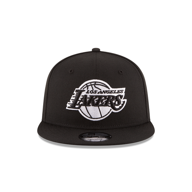 MEN'S NEW ERA NBA 9FIFTY LOS ANGELES LAKERS BASIC BLACK & WHITE SNAPBACK HAT