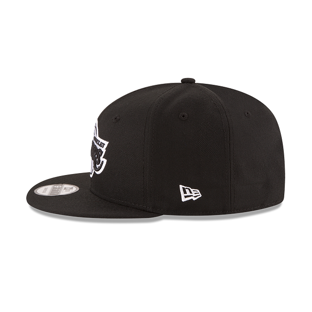 MEN'S NEW ERA NBA 9FIFTY LOS ANGELES LAKERS BASIC BLACK & WHITE SNAPBACK HAT
