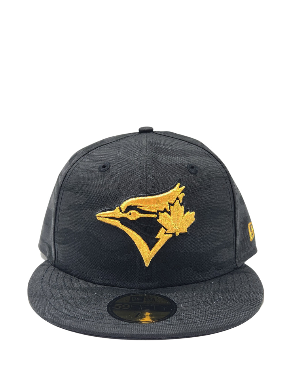 NEW ERA 9FIFTY TORONTO BLUE JAYS BLACK CAMO WITH GOLD LOGO FITTED HAT