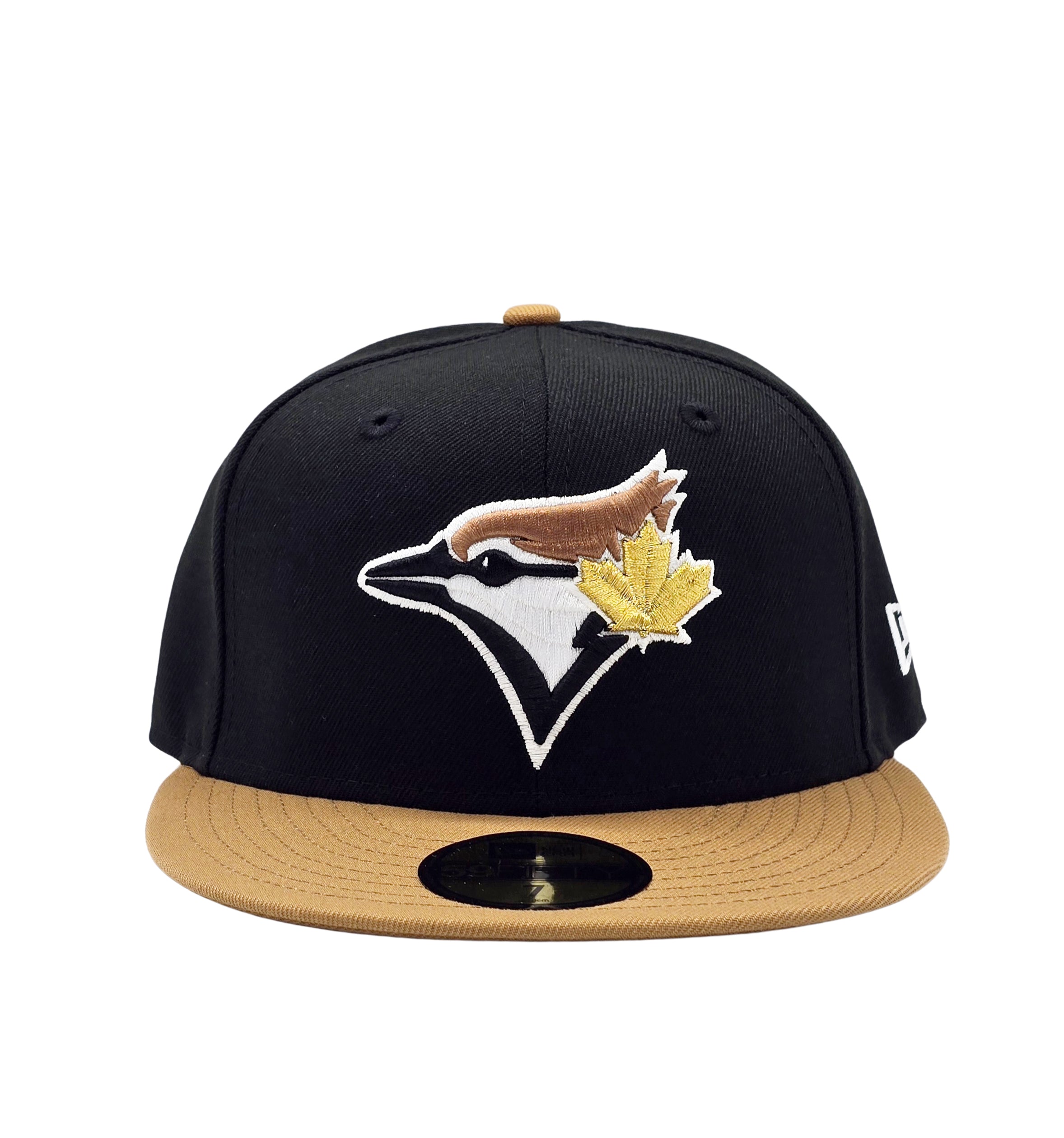 59FIFTY NEW ERA MLB TORONTO BLUE JAYS BLACK/LIGHT BRONZE BROWN WITH GOLD LEAF FITTED HAT