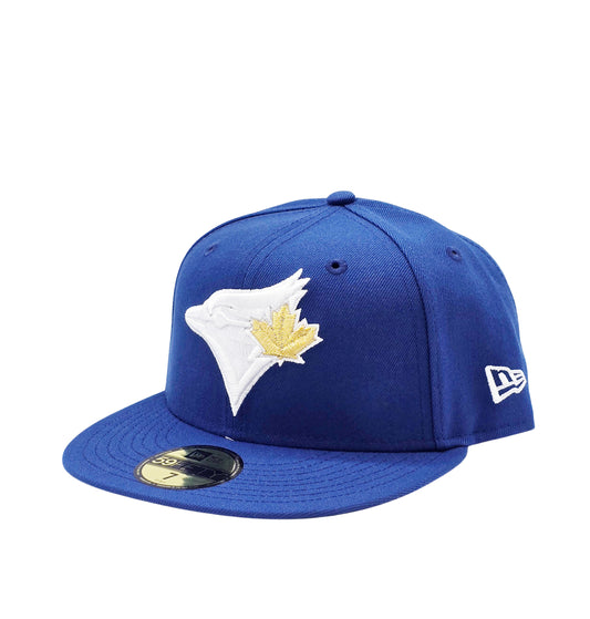 59FIFTY NEW ERA MLB TORONTO BLUE JAYS SONGBIRD BLUE WITH WHITE/GOLD LOGO FITTED HAT