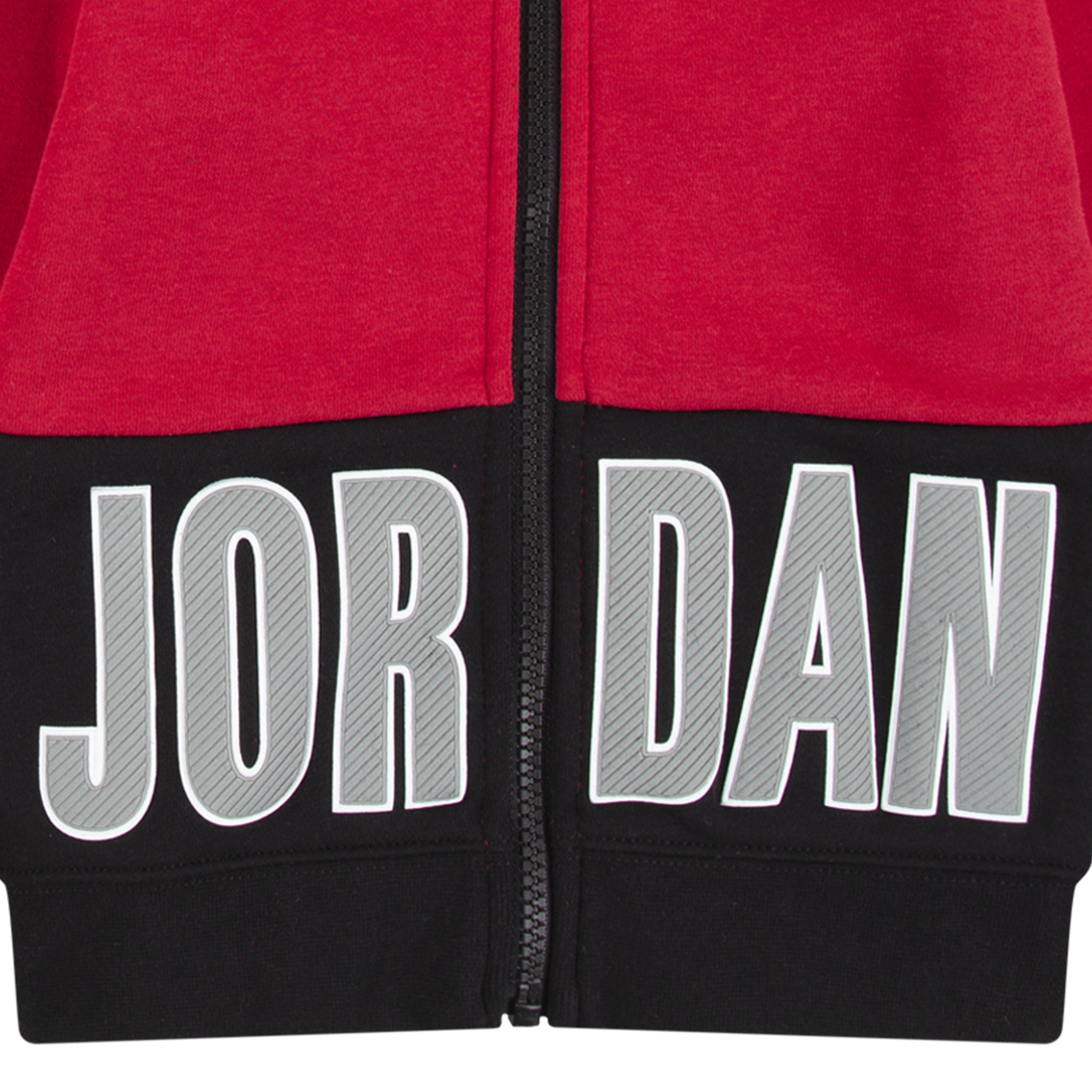 JORDAN TODDLER BOYS' BASELINE FULL-ZIP HOODIE SET (RED)