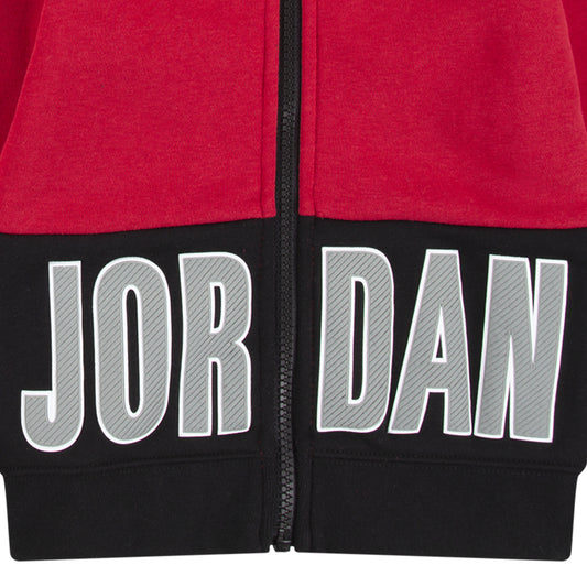 JORDAN TODDLER BOYS' BASELINE FULL-ZIP HOODIE SET (RED)