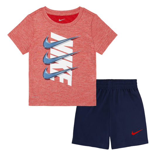 NIKE TODDLERS DRI-FIT MIDNIGHT NAVY DROP SET (SIZE 2T-4T)