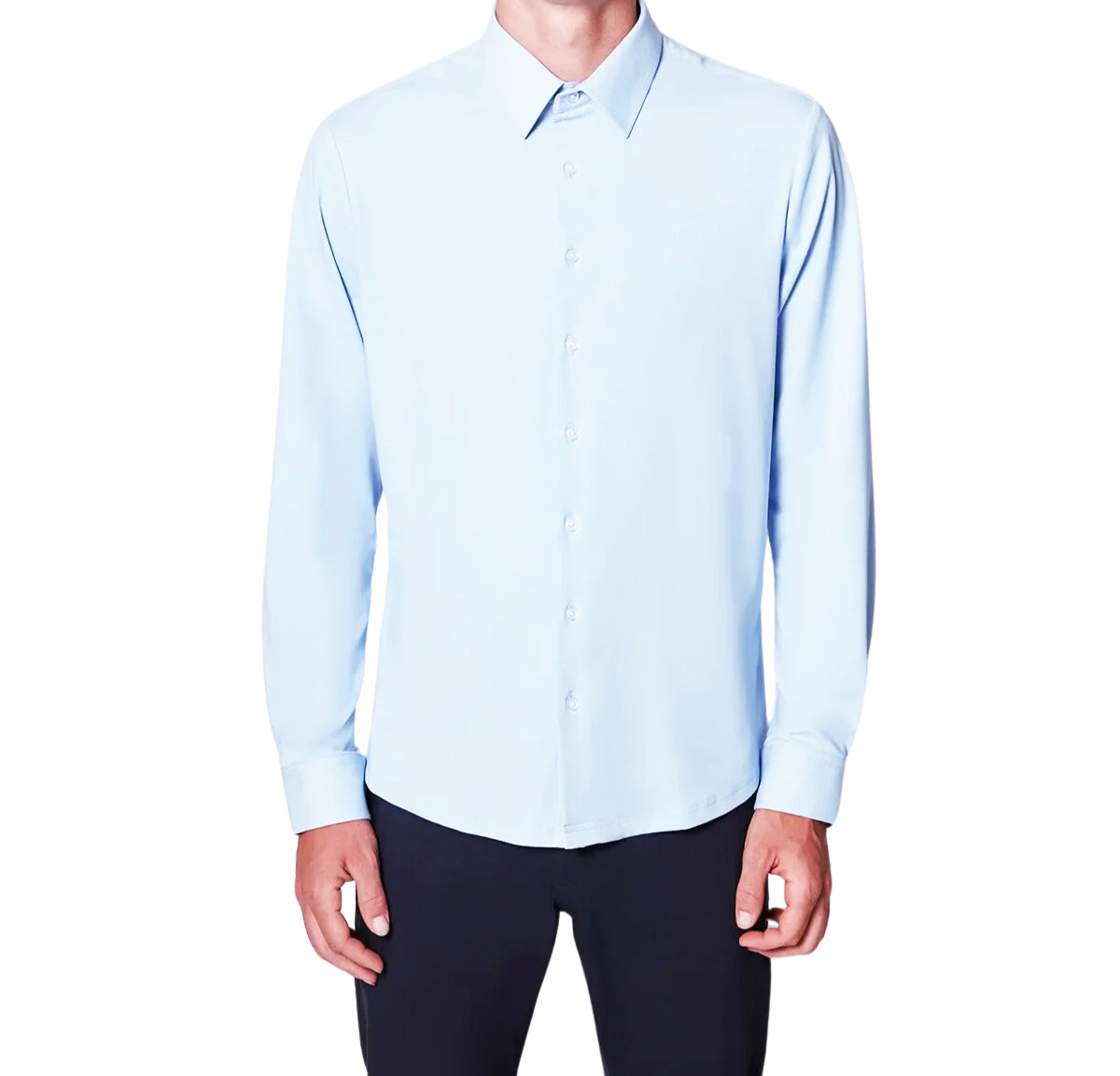 PROJEK RAW MEN'S 24/7 KNIT BUTTON UP SHIRT (LIGHT BLUE)