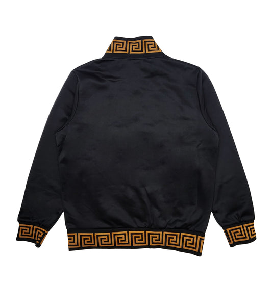 MEN'S 2-PIECE DESIGNER EMBROIDERED FASHION TRACKSET (BLACK)