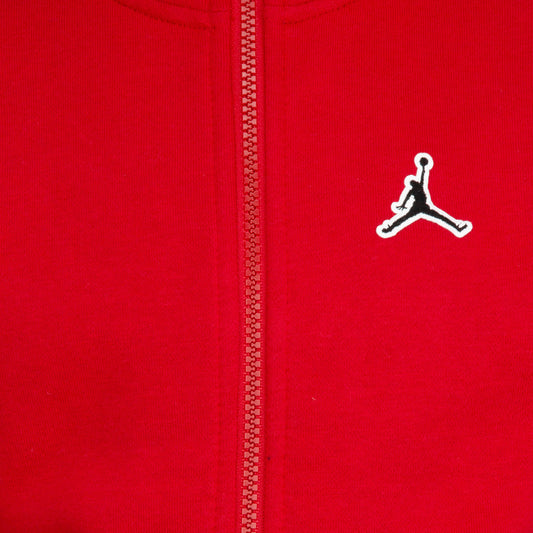 JORDAN KIDS ESSENTIAL PULLOVER ZIP-UP HOODIE SET (RED SIZE 4-7Y)