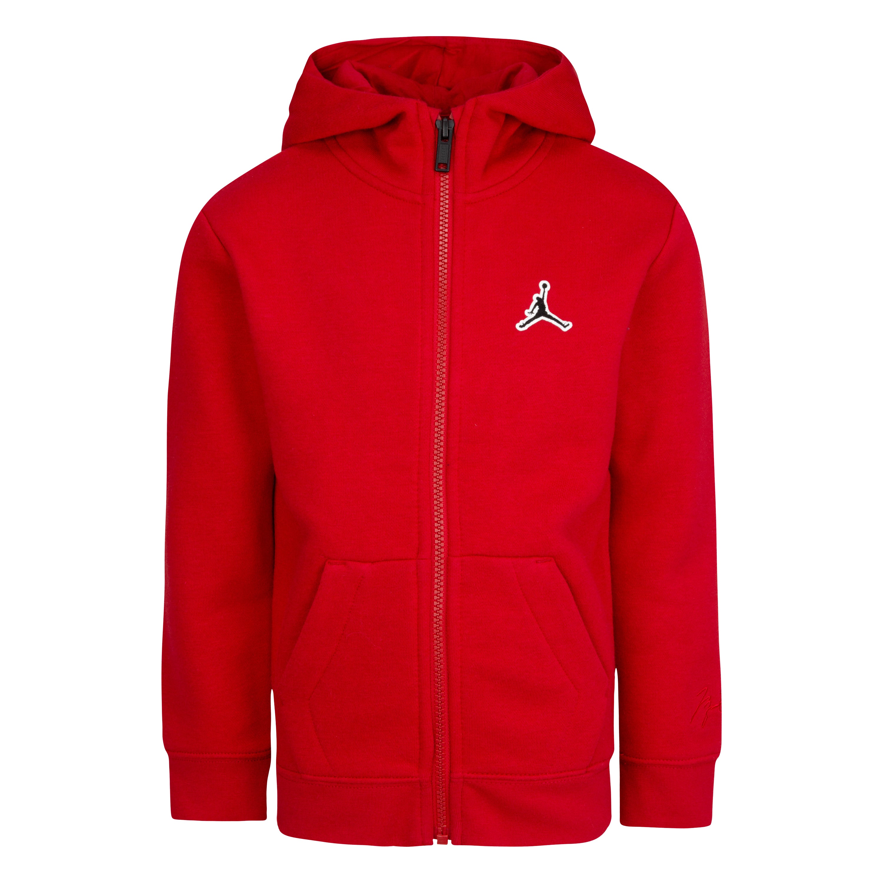 JORDAN KIDS ESSENTIAL PULLOVER ZIP-UP HOODIE SET (RED SIZE 4-7Y)