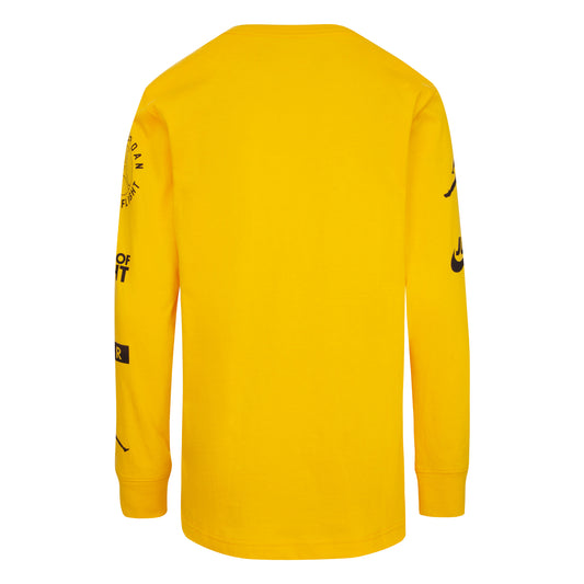 JORDAN KIDS' LEVEL UP LONG SLEEVE T-SHIRT (YELLOW)