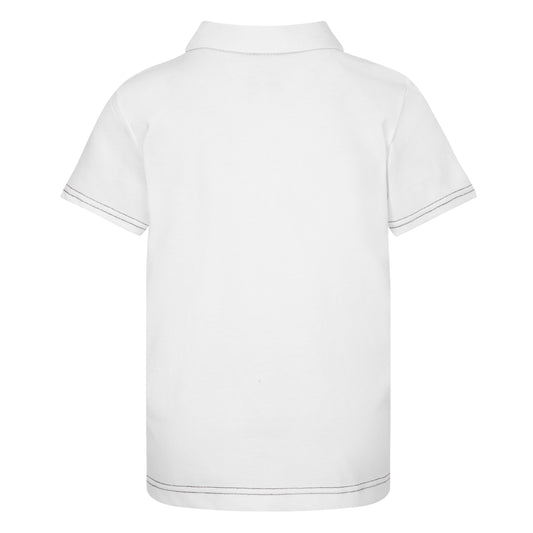 NIKE KIDS DRI-FIT POLO T-SHIRT (WHITE SIZE 4-7Y)