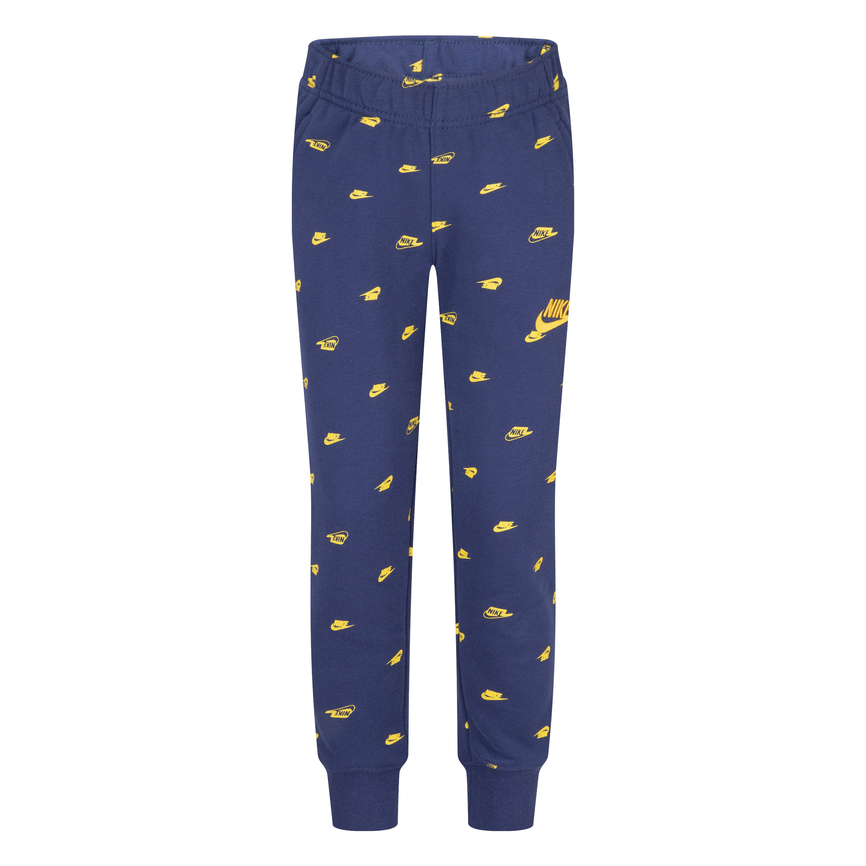 NIKE SPORTSWEAR KIDS CLUB MONOGRAM ALL OVER PRINT 2-PIECE SET (NAVY)