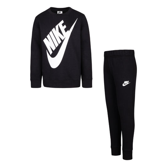 NIKE KIDS FUTURA BLACK CREWNECK SET (SIZE 4-7)