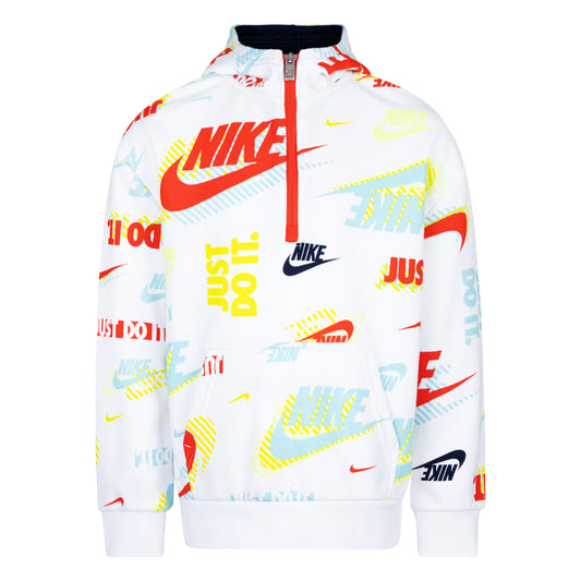 NIKE BOYS ACTIVE JOY 1/2 ZIPUP FRENCH TERRY PULLOVER HOODIE