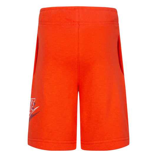NIKE KIDS ACTIVE JOY FUTURA CREWNECK & SHORTS SET (ORANGE SIZE 4-7Y)