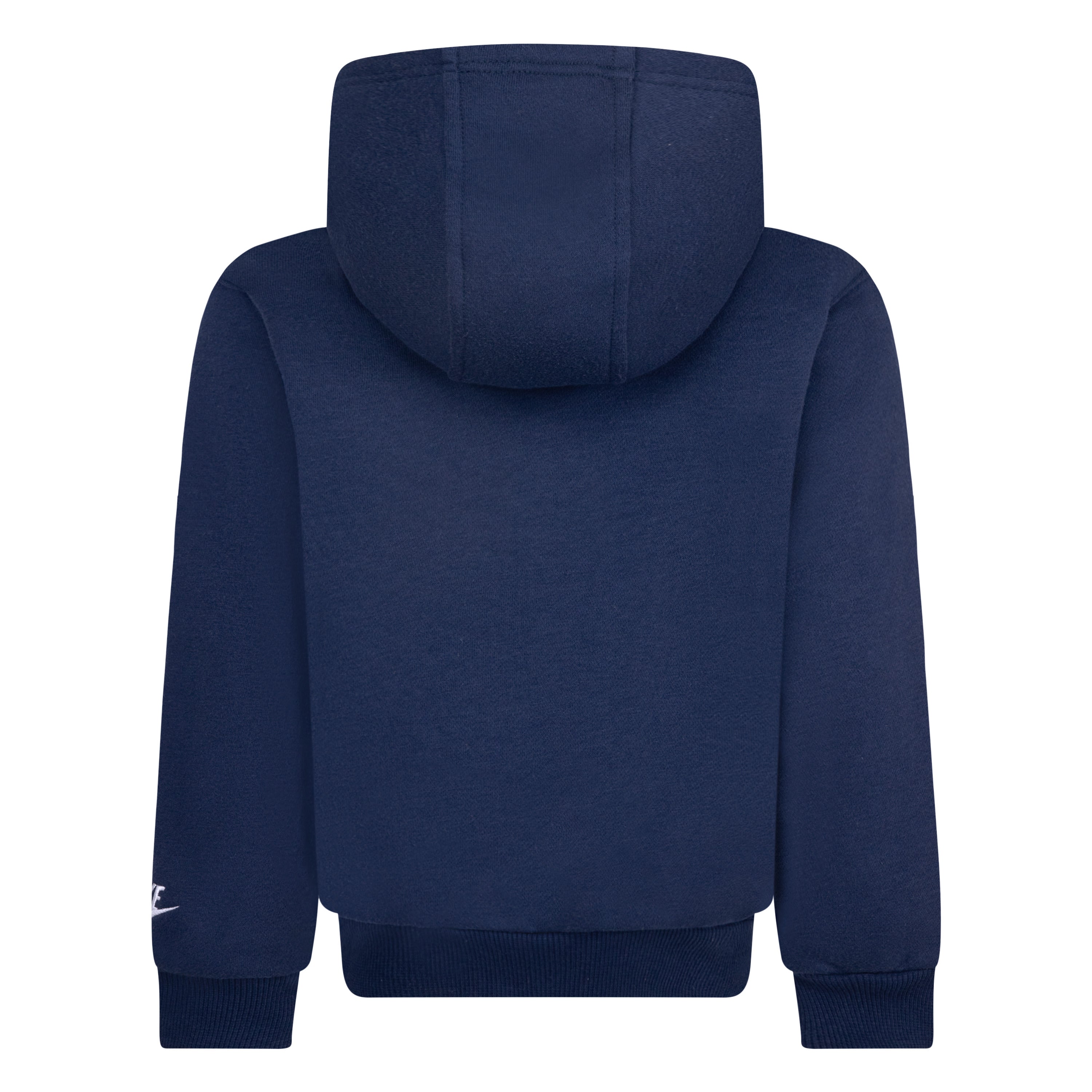 NIKE KIDS APPLIQUE FLEECE NAVY PULLOVER HOODIE (SIZE 4-7)