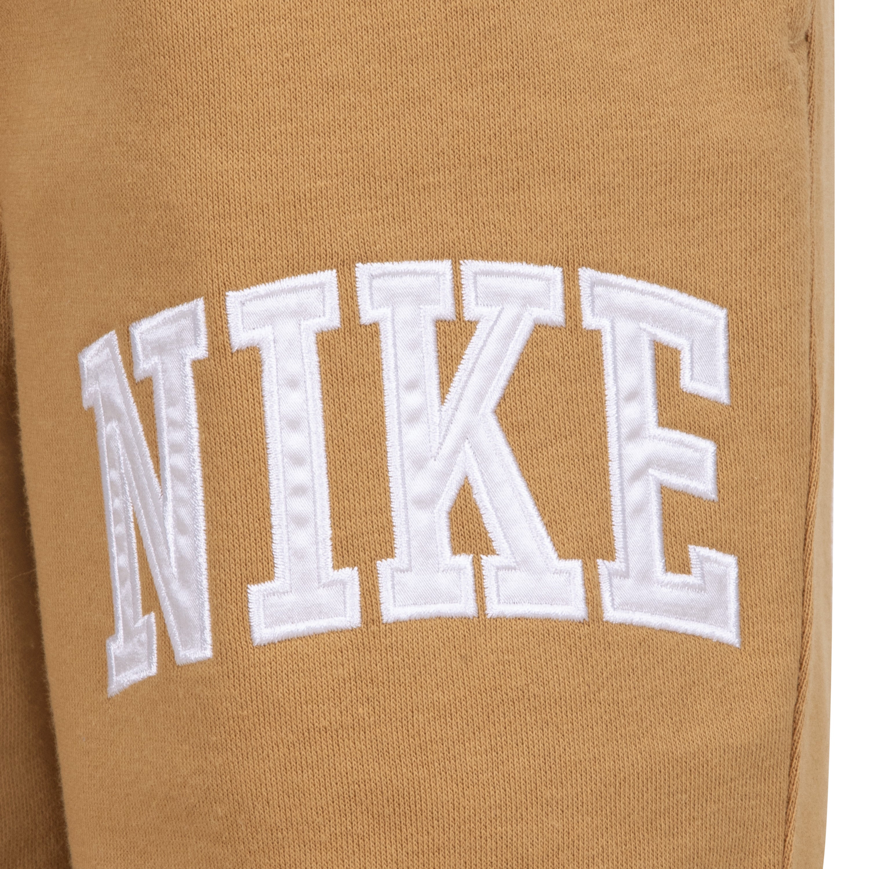 NIKE KIDS APPLIQUE FLEECE PULLOVER BROWN HOODIE/JOGGER SET (SIZE 4-7)