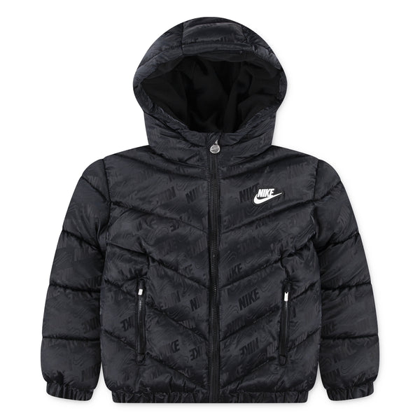 NIKE BOYS JACQUARD BLACK PUFFER JACKET (SIZE 4-7 YEARS)
