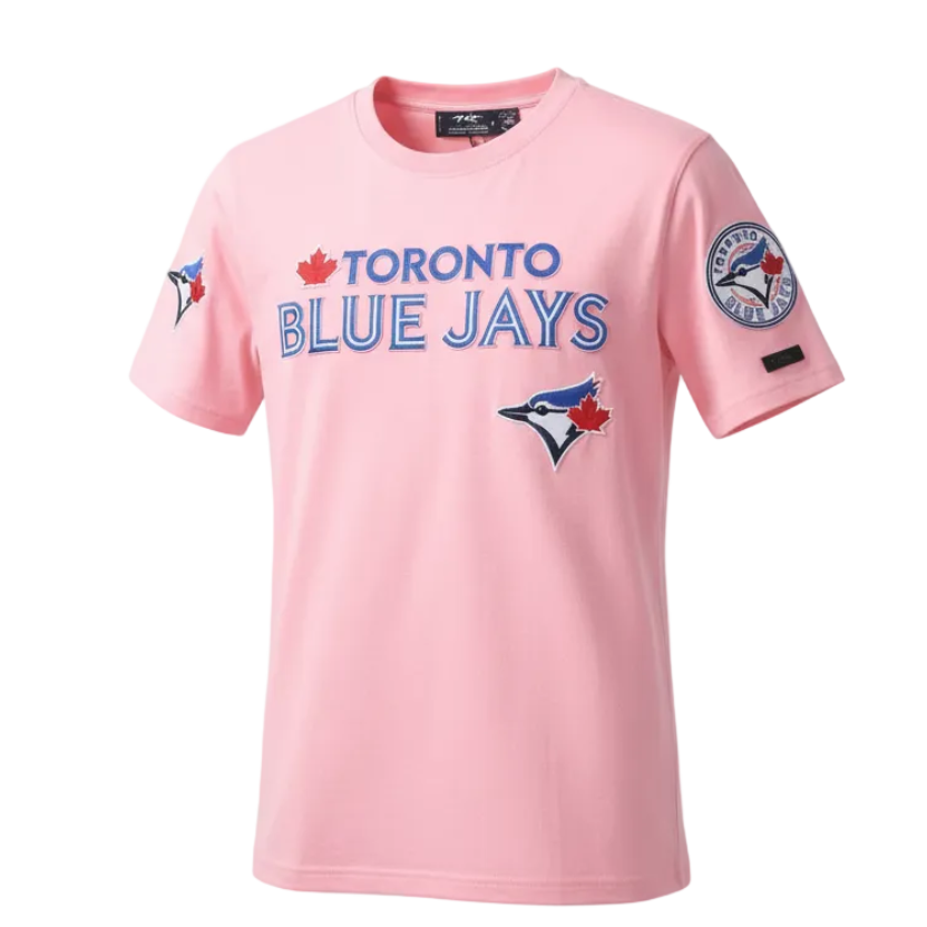 PRO STANDARD MLB TORONTO BLUE JAYS CLASSIC CHENILLE MEN'S PINK T-SHIRT