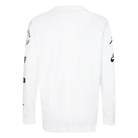 JORDAN YOUTH LEVEL UP LONG SLEEVE T-SHIRT (WHITE)