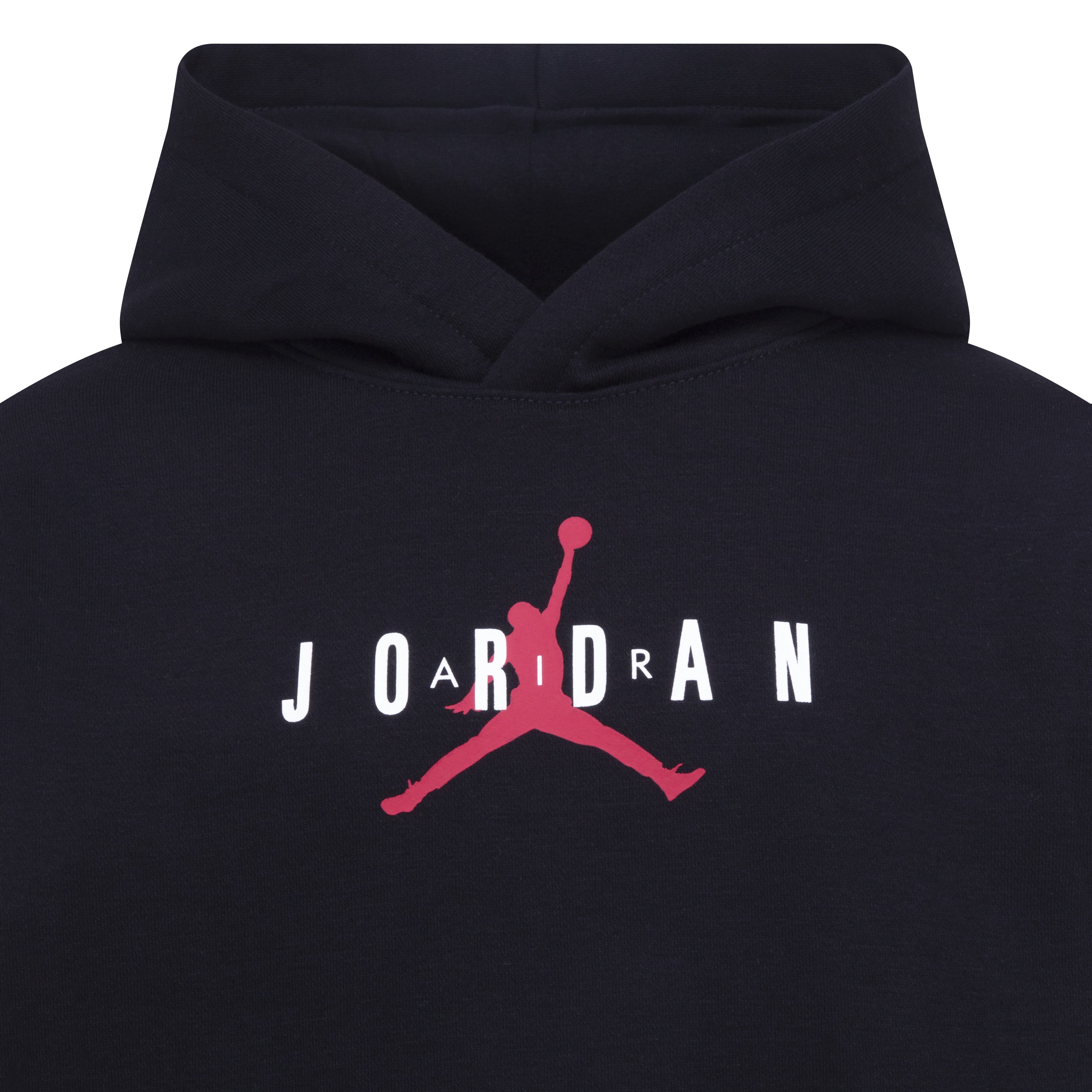 JORDAN JUNIOR BOYS' GRAPHIC LOGO BLACK PULLOVER HOODIE (YOUTH SIZE S-XL)