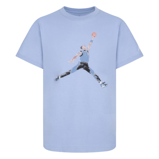 AIR JORDAN YOUTH KIDS JUMPAN WATERCOLOR PRINT T-SHIRT (BLUE SIZE S-XL)