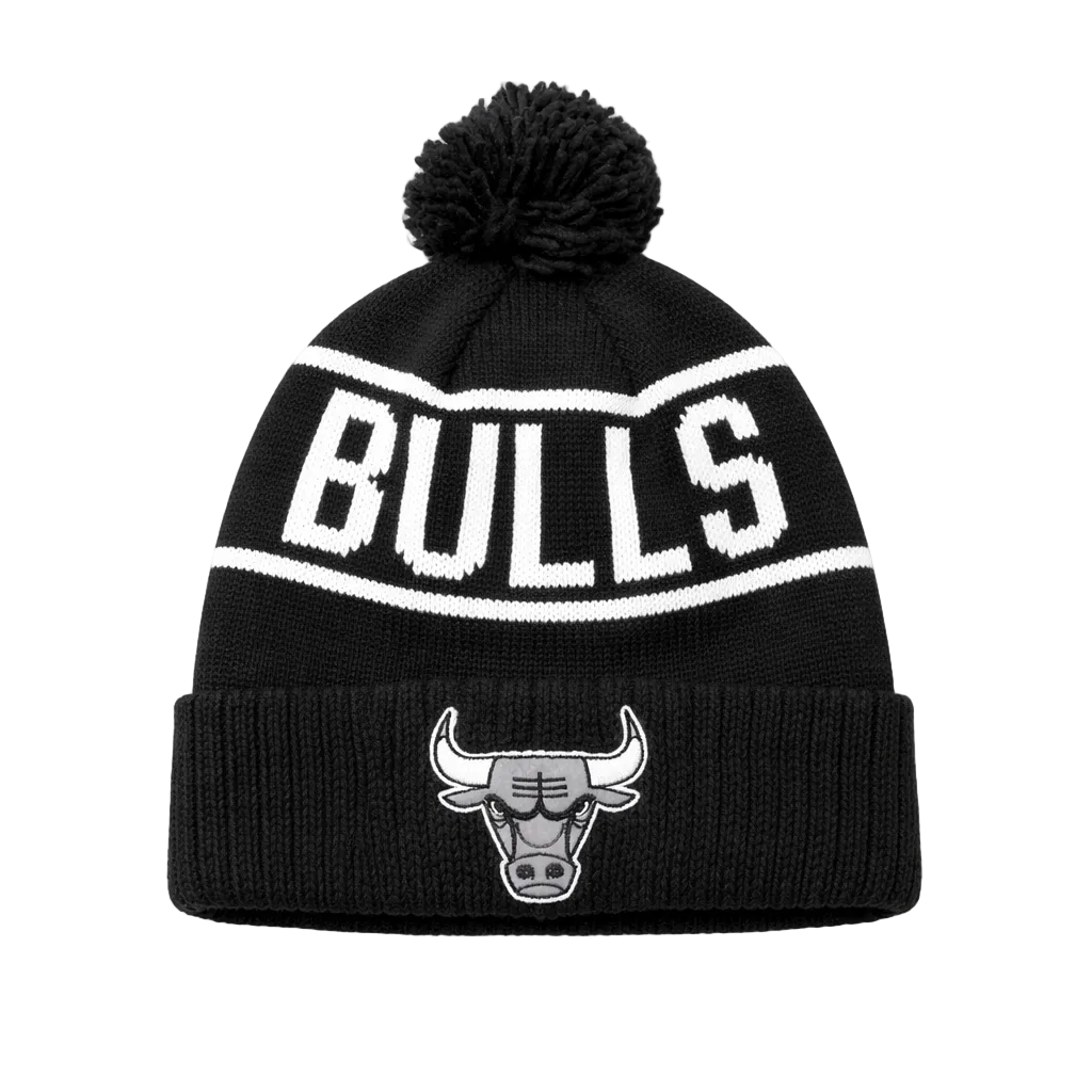 MITCHELL & NESS NBA CHICAGO BULLS BLACK/WHITE WINTER TOUQUE