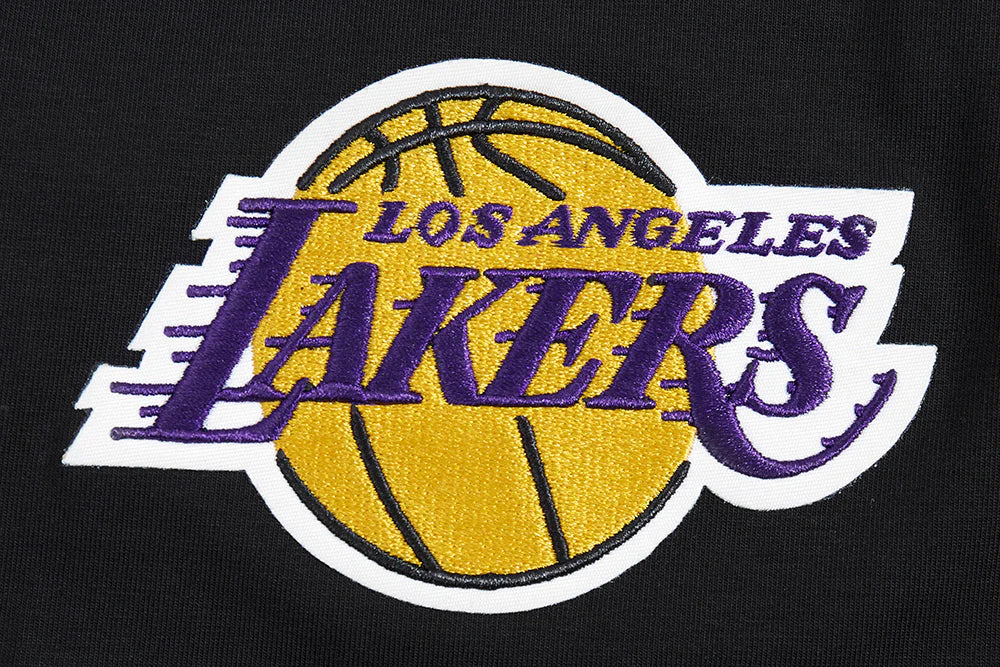 PRO STANDARD NBA LOS ANGELES LAKERS SCRIPT TAIL MEN'S BLACK/YELLOW T-SHIRT