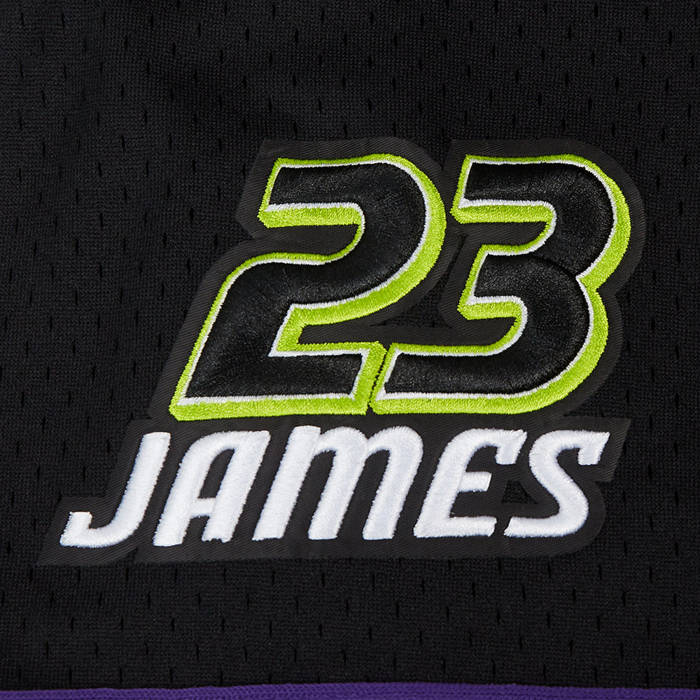PRO STANDARD NBA LOS ANGELES LOS ANGELES LAKERS LEBRON JAMES #23 ANIMATED ACTION MESH BLACK JERSEY