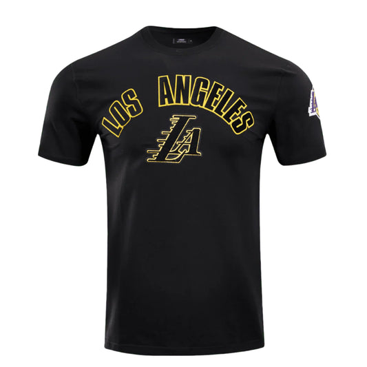 PRO STANDARD NBA LOS ANGELES LAKERS CLASSIC BRISTLE MEN'S BLACK T-SHIRT