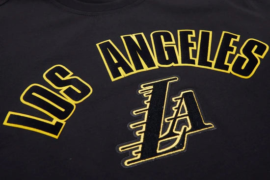 PRO STANDARD NBA LOS ANGELES LAKERS CLASSIC BRISTLE MEN'S BLACK T-SHIRT